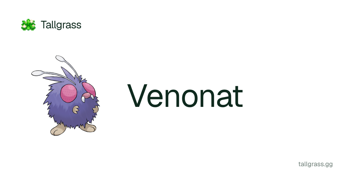 Venonat (#048) - Locations, Moves, Evolution & Stats | Tallgrass